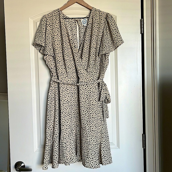 NWT Dane Spotted Front Tie Mini Dress - Picture 3 of 10